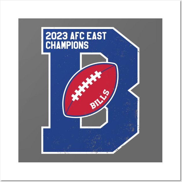 Big Bold Buffalo Bills 2023 AFC East Champs Wall Art by Rad Love